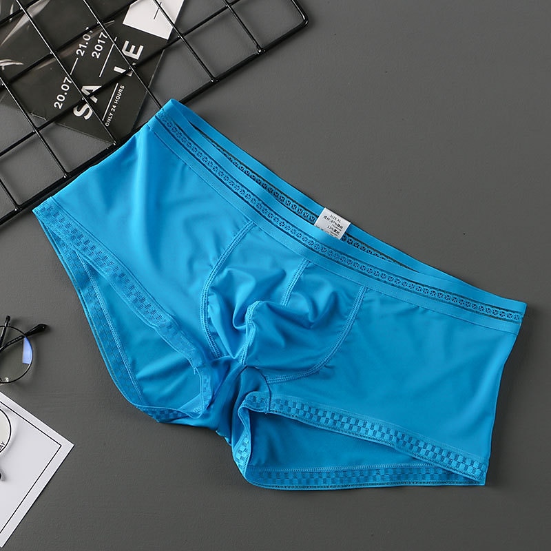 Voor heren verpakking van 3 stuks Boxer Slip Nylon Synthetische zijde Wasbaar Comfortabel Effen Lage taille Achtergrondkleur Zwart 2025 - $18.99 –P5
