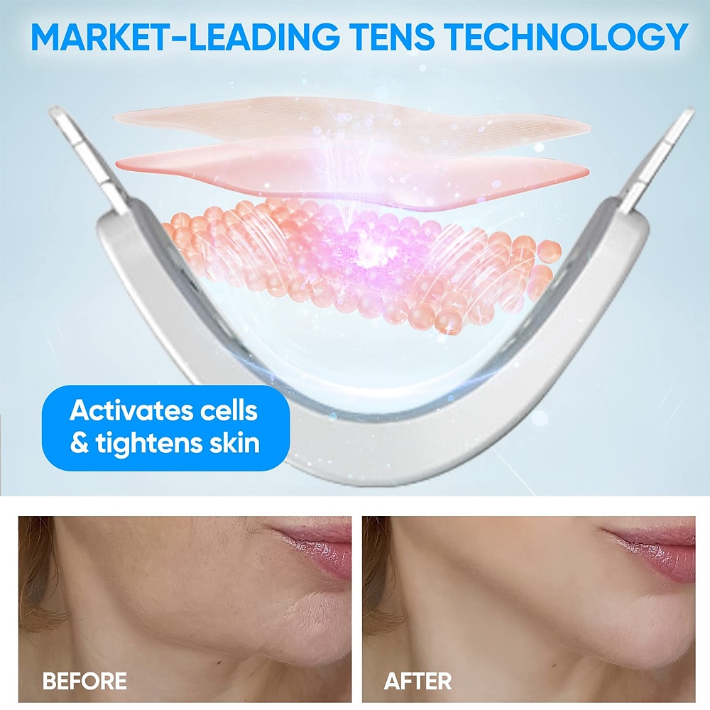 EMS Face Lifting Machine Double Chin Remover Face Slimmer V Line Jaw Face Lift Skin Tightening Device Facial Vibration Massagers 2025 - $20.99 –P4