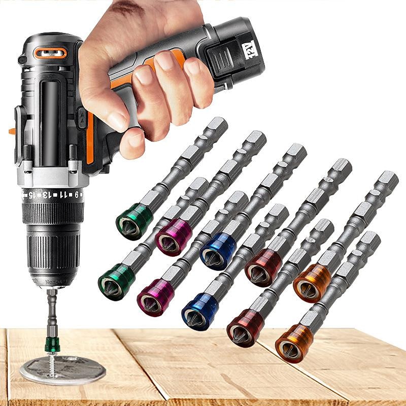 5PCS 65mm Anti-Slip Electric Magnetic Nut Driver Set 1/4 Inch Hex Shank S2 PH2 Magnetic Phillips Cross Screw Screwdriver Bits Set Electric Power Driver Bit Set Gift for Machinist 2025 - $8.99 –P10