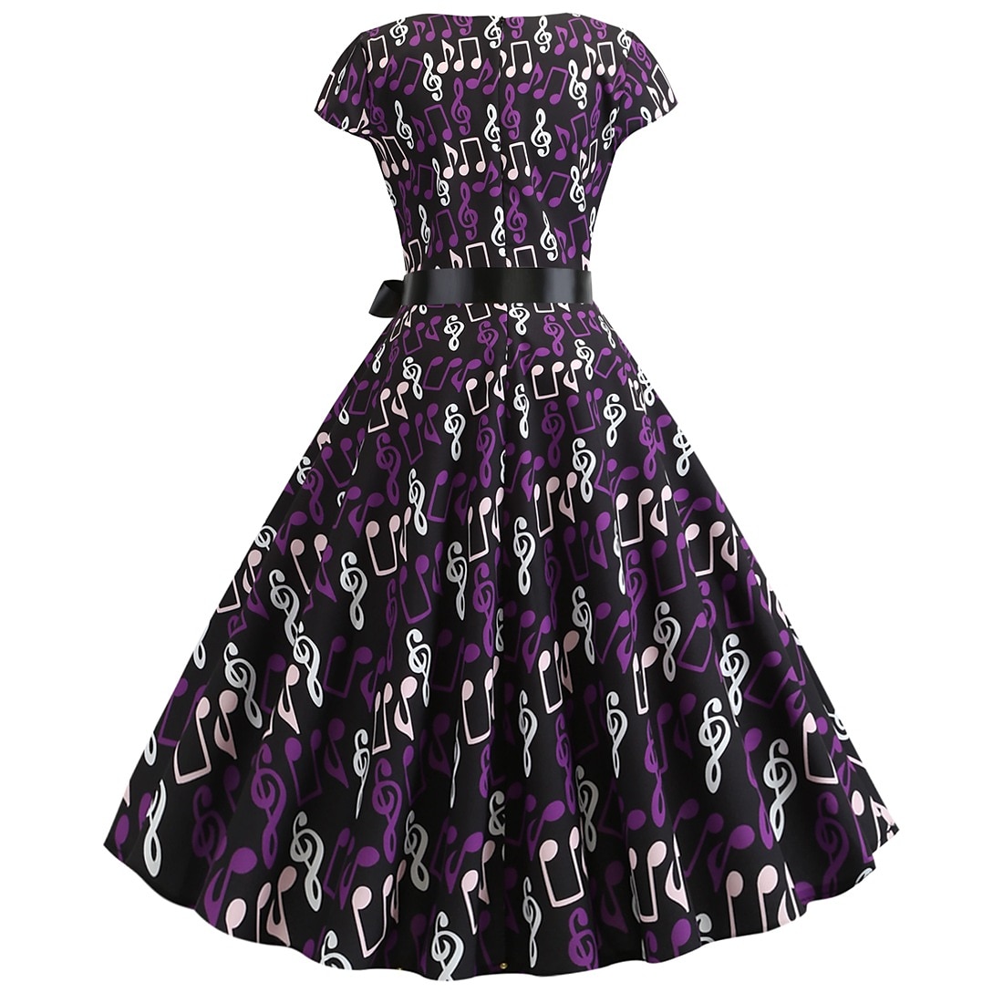 Retro Vintage 1950er Urlaubskleid Flapper Kleid Swing-Kleid Musiknoten Damen Maskerade Alltagstauglich Junggesellinnenabschiedsparty Erwachsene Kleid Abschlussballkleider 2025 - $27.99 –P11