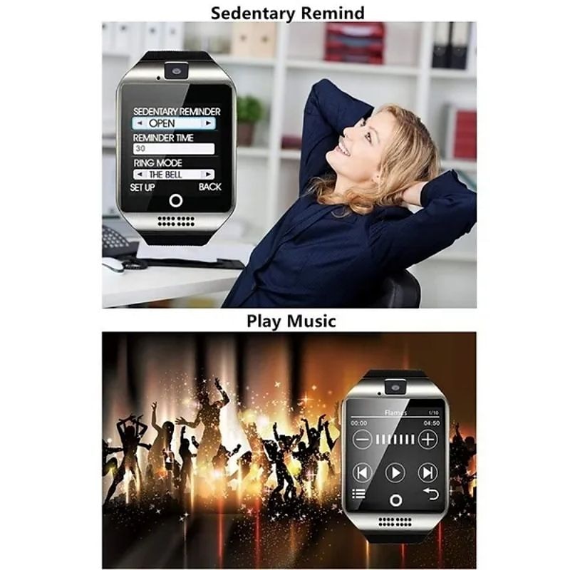 Q18 Smart Watch 1.54'' Smartwatch Fitness Running Watch with Camera and Sim Card Bluetooth Pedometer Call Sedentary Message Reminder Step Tracker Compatible with Android iOS  Hands-Free Calls Unisex 2025 - $35.99 –P7