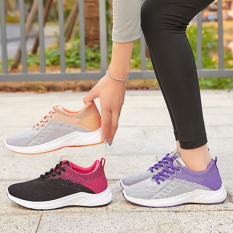 Chaussures de course respirantes en tricot pour femmes – baskets légères à lacets pour la marche, la salle de sport et les sports décontractés de 2025 ? $26.99 –P3