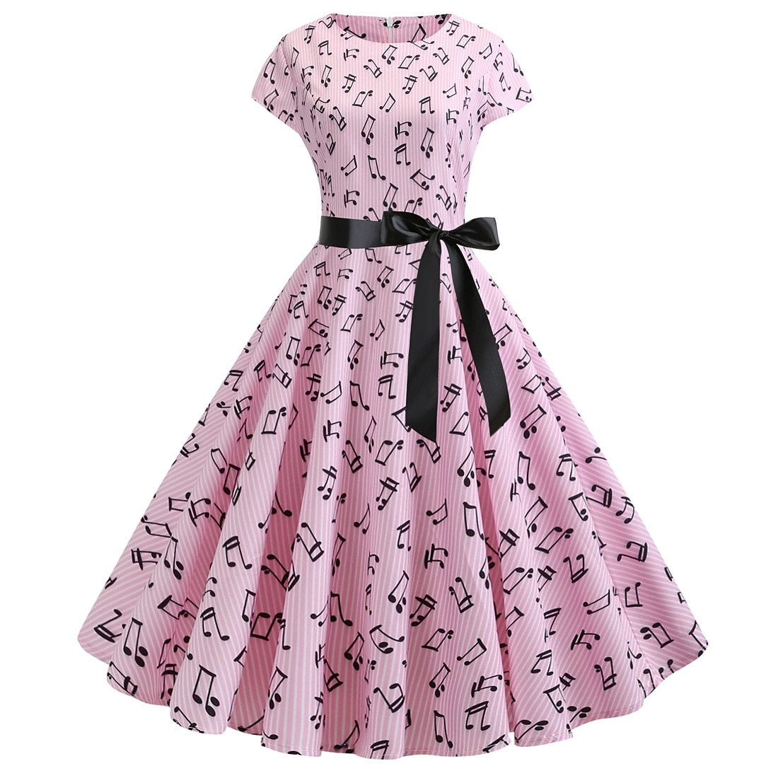 Retro Vintage 1950er Urlaubskleid Flapper Kleid Swing-Kleid Musiknoten Damen Maskerade Alltagstauglich Junggesellinnenabschiedsparty Erwachsene Kleid Abschlussballkleider 2025 - $27.99 –P15