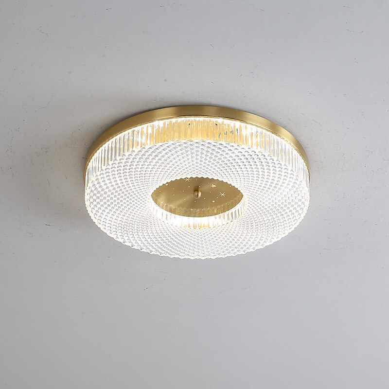 Luz de techo led regulable 40cm 50cm diseño circular luces de techo cobre estilo formal básico led moderno 110-240v 2026 - $311.99 –P7