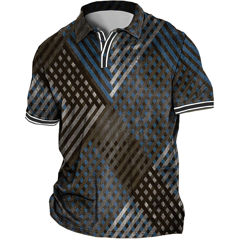 Bărbați Mărime Plus Tricou POLO Mare si inalt Imprimeu Grafic Răsfrânt Imprimeu Manșon scurt Primavara vara Sport Modă Șic Stradă Designer În aer liber Stradă Topuri 2025 - $18.99 –P1