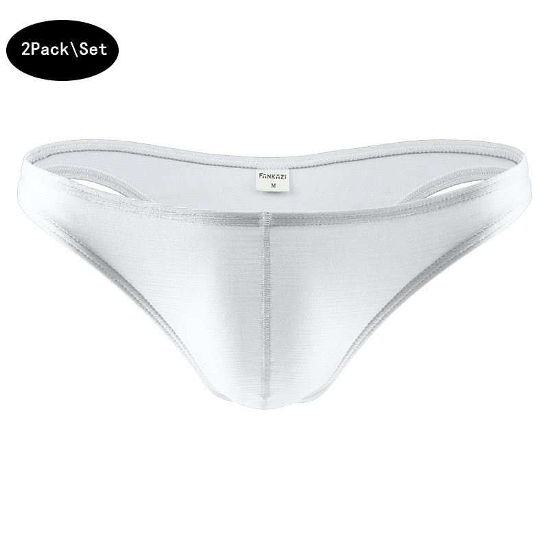 Per uomo 2 confezioni Slip Poliestere Lavabile Comodo Liscio A vita bassa Nero Bianco del 2025 a $18.99 –P1