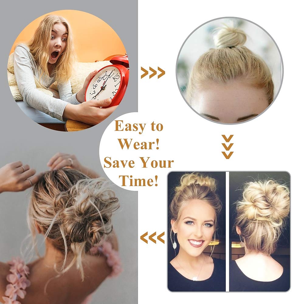 Messy Hair Bun Tousled Updo Hair Scrunchies Extension With Elastic Rubber Band Messy Hair Accessories Hair Pieces for Women 2026 - $16.49 –P4
