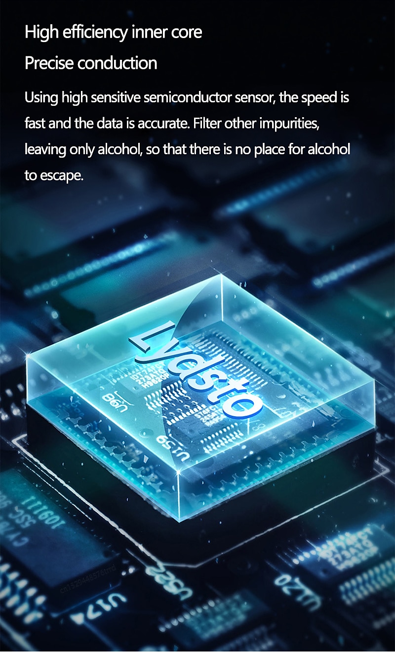 2025年 lydsto アルコールテスター ハンドヘルド デジタル 飲酒検知器 液晶ディスプレイ ポータブル ミニメーター 吹くテスター 検出器  コレクション – $36.99 –P4