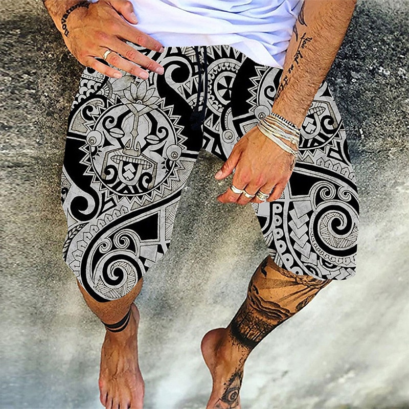 Homens Calção Shorts de verão Shorts de praia Shorts casuais Com Cordão Cintura elástica Gráfico Conforto Respirável Comprimento do joelho Ao ar livre Feriado Para Noite Roupa de rua Havaiana 1 2 de 2025 por $18.99 –P12