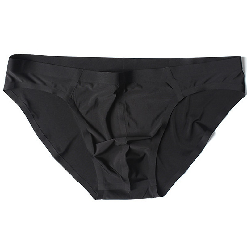 Men's 2packs Briefs Brief Underwear Nylon Washable Comfortable Plain Low Rise Black White 2025 - $23.99 –P6