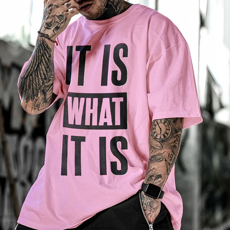 Hombre Graphic Letra Camiseta Tee 100% Algodón Manga Corta Gráfico Camisa Negro Blanco Gris Camiseta cómoda Vacaciones Ropa Cotidiana Ropa de diseñador de moda 2025 - $15.99 –P2