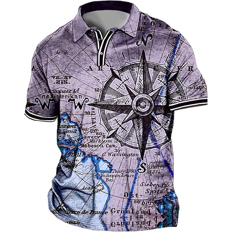 Bărbați Mărime Plus Tricou POLO Mare si inalt Imprimeu Grafic Răsfrânt Imprimeu Manșon scurt Primavara vara Sport Modă Șic Stradă Designer În aer liber Stradă Topuri 2025 - $20.99 –P2