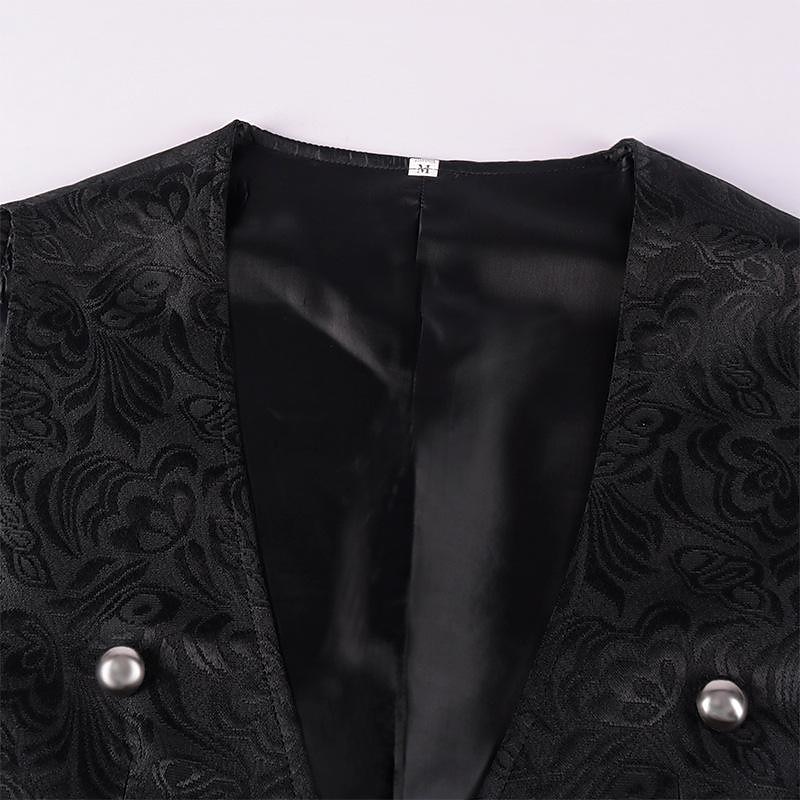Retro Vintage Mittelalterlich Renaissance Mantel Weste Prinz Ritter Edelmann Jacquard Herren Steampunk Maskerade Erwachsene Weste 2025 - $43.99 –P5
