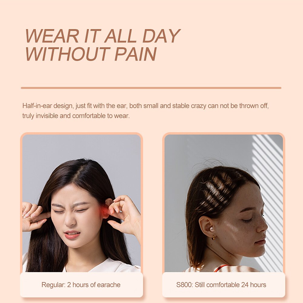True Wireless Bluetooth Earphone Mini Invisible Headphones Bluetooth 5.3   HIFI Stereo Noise Reduction Sleep In Ear Earphones Smart Touch Sports Gaming Earphones for Smartphone 2025 - $22.99 –P11