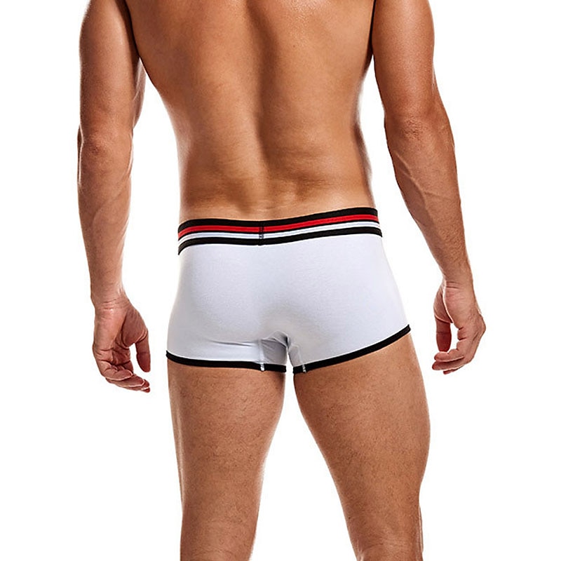 Men's 2 Packs Briefs Polyester Breathable Soft Color Block Mid Waist Black White 2025 - $12.99 –P6