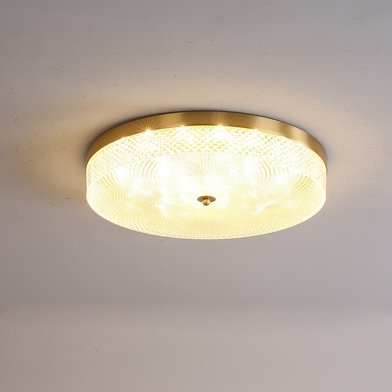 Luz de techo led regulable 35cm diseño circular luces de techo de cobre para sala de estar 110-240v 2026 - $335.59 –P8