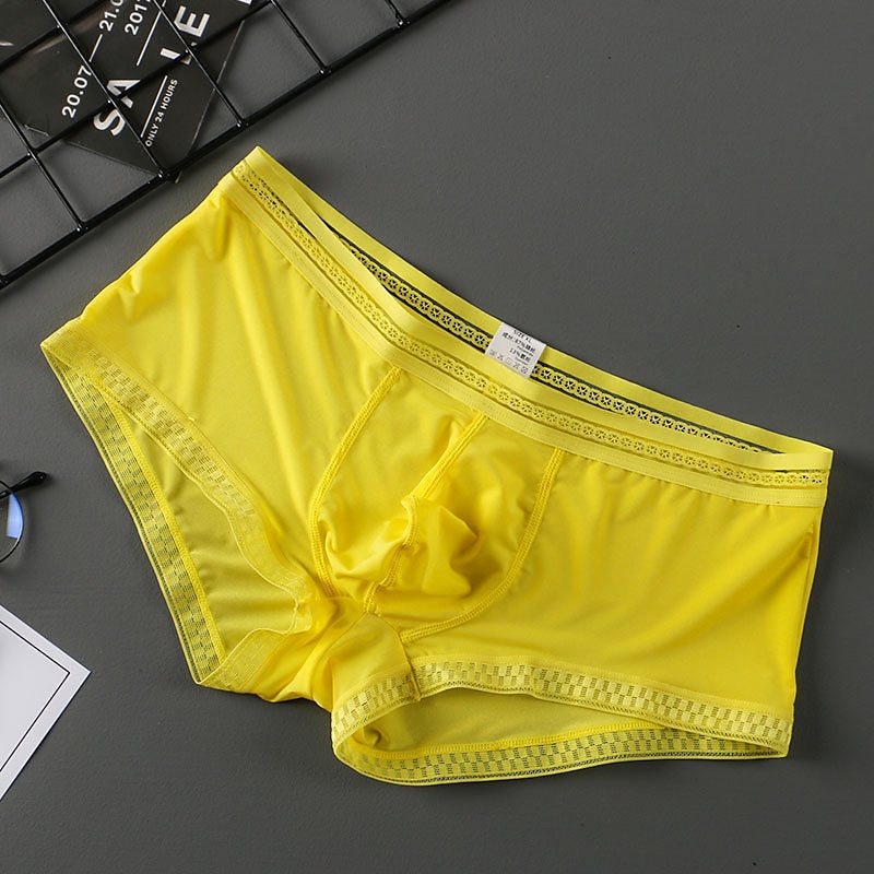 Voor heren verpakking van 3 stuks Boxer Slip Nylon Synthetische zijde Wasbaar Comfortabel Effen Lage taille Achtergrondkleur Zwart 2025 - $18.99 –P7