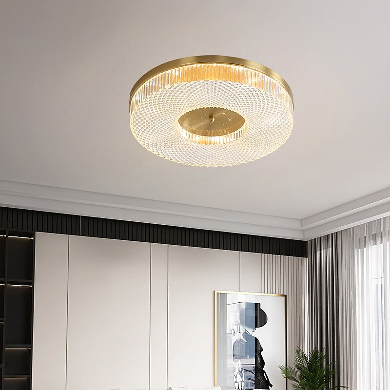 Luz de techo led regulable 40cm 50cm diseño circular luces de techo cobre estilo formal básico led moderno 110-240v 2026 - $311.99 –P1