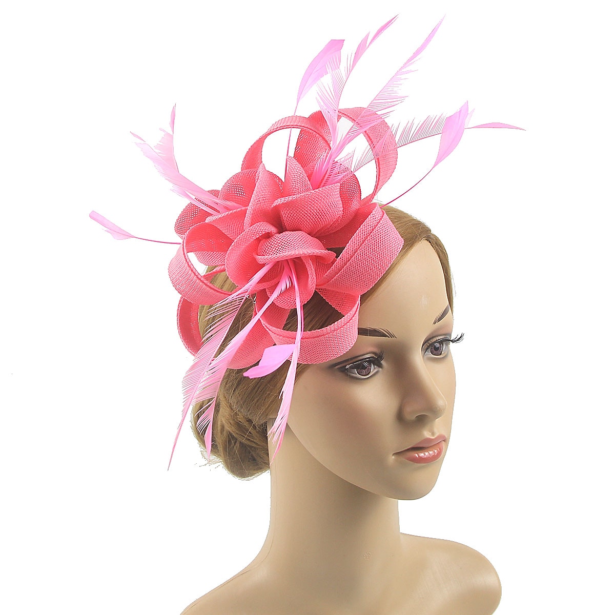 elbűvölő kentucky derby sapka fejfedők organza poliészter / poliamid fedora kalap fátyol sapka tea party lovasverseny hölgyek napi vintage stílusú vintage elegáns toll rátétekkel fejdísz 2025 - $14.49 –P3