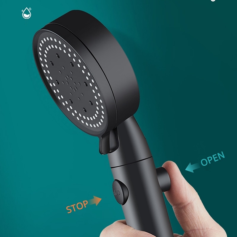 Cabeça de chuveiro de 5 modos com bico anti-queda portátil, spray portátil de alta pressão e alto fluxo para economia de água com interruptor de pausa liga / desliga, acessórios de banheiro com de 2025 por $12.99 –P7