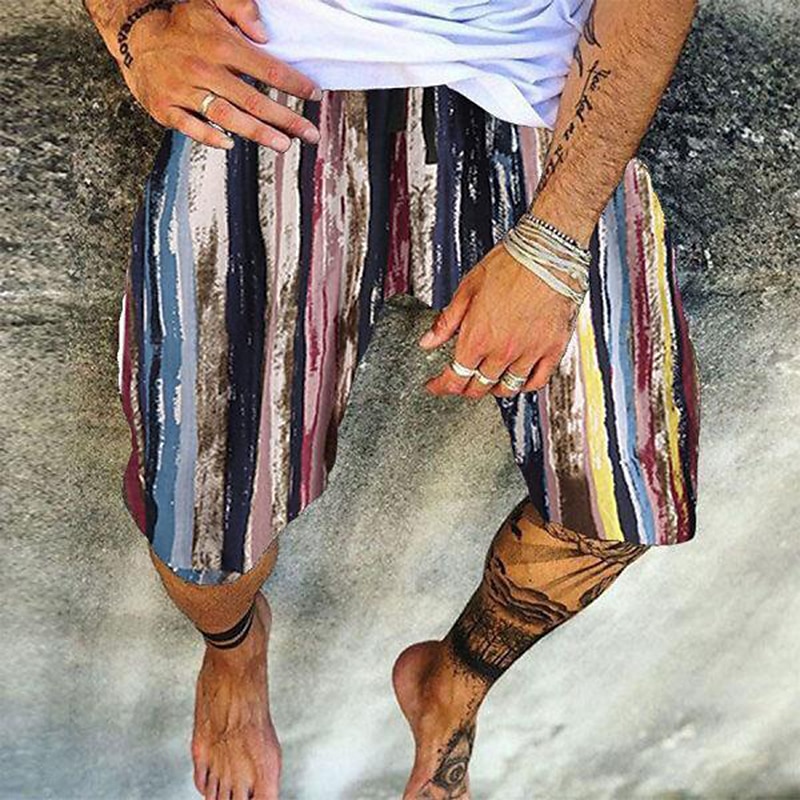 Homens Calção Shorts de verão Shorts de praia Shorts casuais Com Cordão Cintura elástica Gráfico Conforto Respirável Comprimento do joelho Ao ar livre Feriado Para Noite Roupa de rua Havaiana 1 2 de 2025 por $18.99 –P7