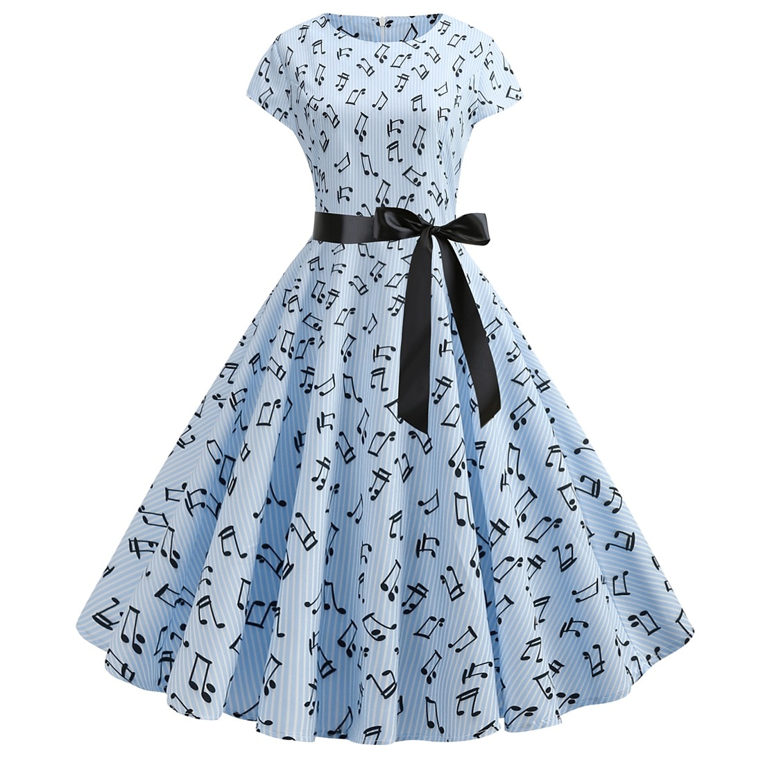 Retro Vintage 1950er Urlaubskleid Flapper Kleid Swing-Kleid Musiknoten Damen Maskerade Alltagstauglich Junggesellinnenabschiedsparty Erwachsene Kleid Abschlussballkleider 2025 - $27.99 –P12