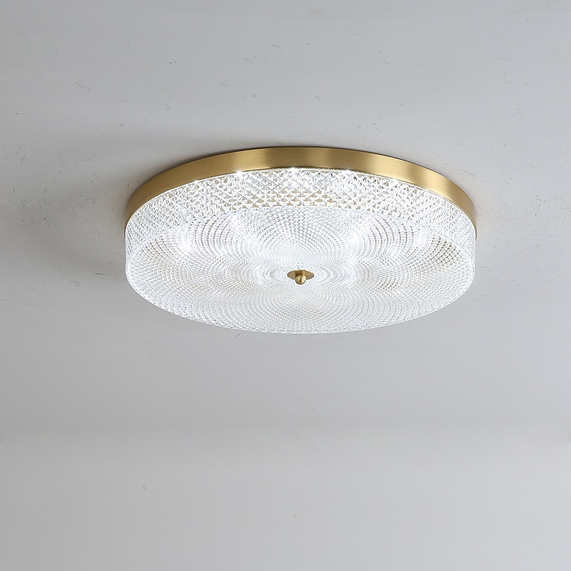 Luz de techo led regulable 35cm diseño circular luces de techo de cobre para sala de estar 110-240v 2026 - $335.59 –P9