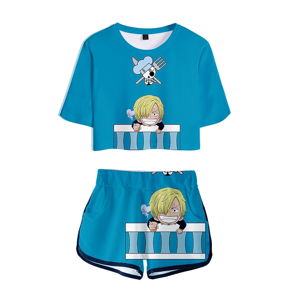 One Piece Monkey D. Luffy Roronoa Zoro Outfits Shorts Crop Top Anime 3D Graphic For Women's Adults' 3D Print 2025 - $27.99 –P7
