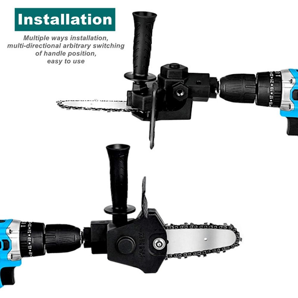 6" Mini Chainsaw Adapter Electric Drill Converter Into Electric Chain Saw Pruning Saw 2025 - $19.99 –P6