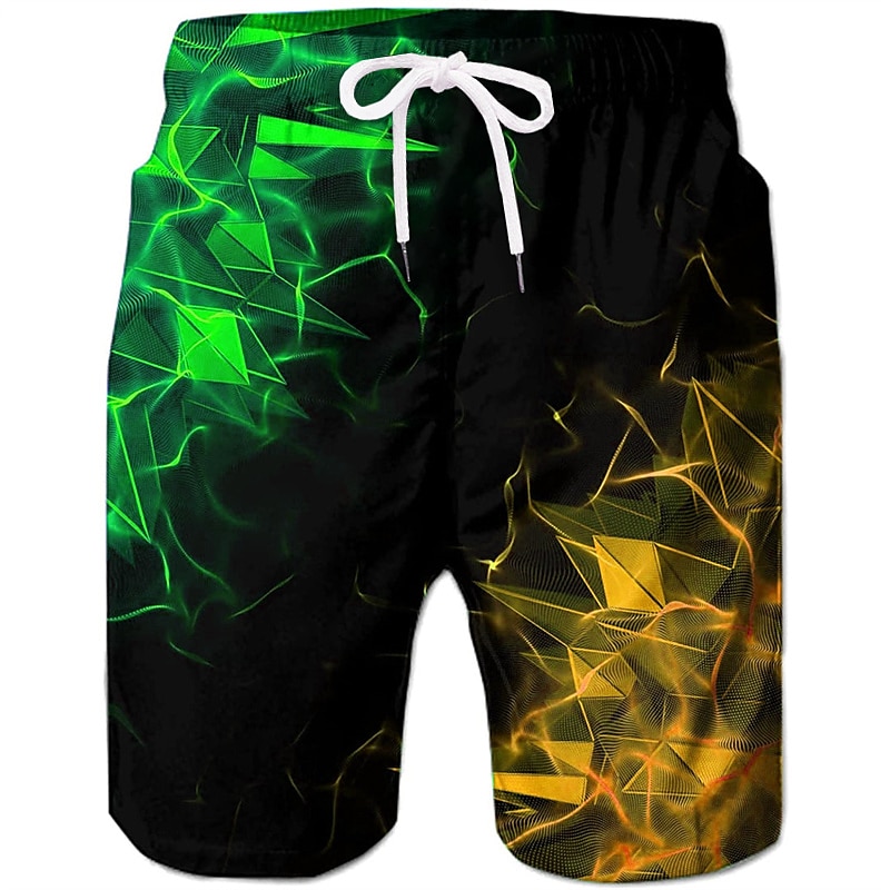 Homens Gráfico Geométrica Calção Justo de Natação Shorts de Natação Bermuda de Surf Cintura Média Havaiana Designer Boho Casual Diário Feriado Com Cordão com forro de malha Cintura elástica Designer de 2025 por $19.99 –P3