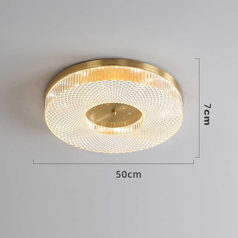 Luz de techo led regulable 40cm 50cm diseño circular luces de techo cobre estilo formal básico led moderno 110-240v 2026 - $311.99 –P14