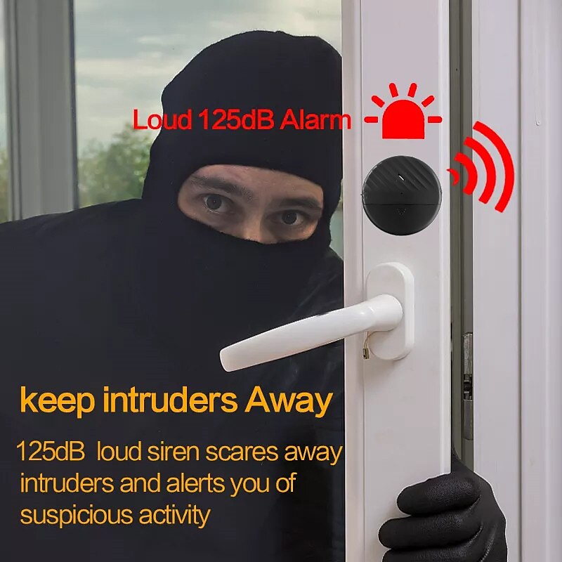 Inductive Door And Window Wireless Vibration Alarm 125dB Glass Breakage Anti-theft Sensor Home Security Protection Alarm 2025 - $19.99 –P5