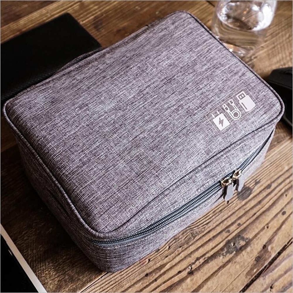 Electronics Organizer, Travel Universal Cable Organizer Bag, Waterproof Electronics Accessories Storage Cases, Storage Organizer For Cable, Charger, Phone, USB, SD Card, Hard Drives, Power Bank, Cords 2025 - $13.99 –P1