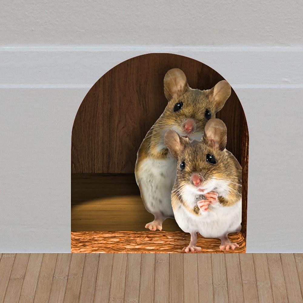 Bedroom Skirting Stickers Two Mice Cute Wall Stickers Home Corner Decorative Wall Stickers 2025 - $9.49 –P2