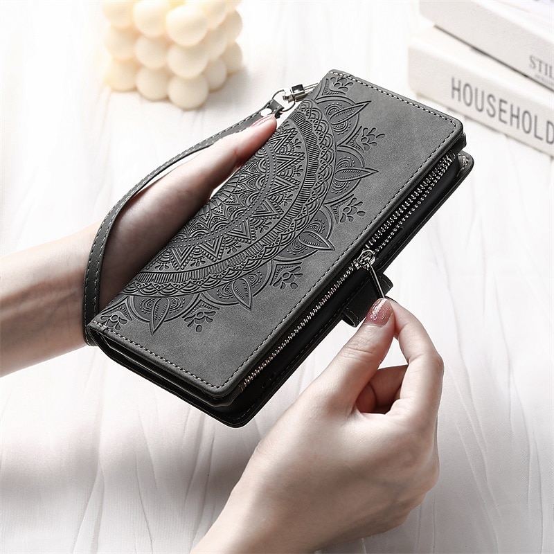 телефон Кейс для Назначение SSamsung Galaxy S23 S22 S21 S20 Plus Ultra A54 A34 A14 А73 А53 А33 A72 A71 A12 A32 A52 Samsung A13 5G A51 Кошелек для карт Флип Кошелек Молния Плитка ТПУ Кожа PU 2025 - $24.99 –P8