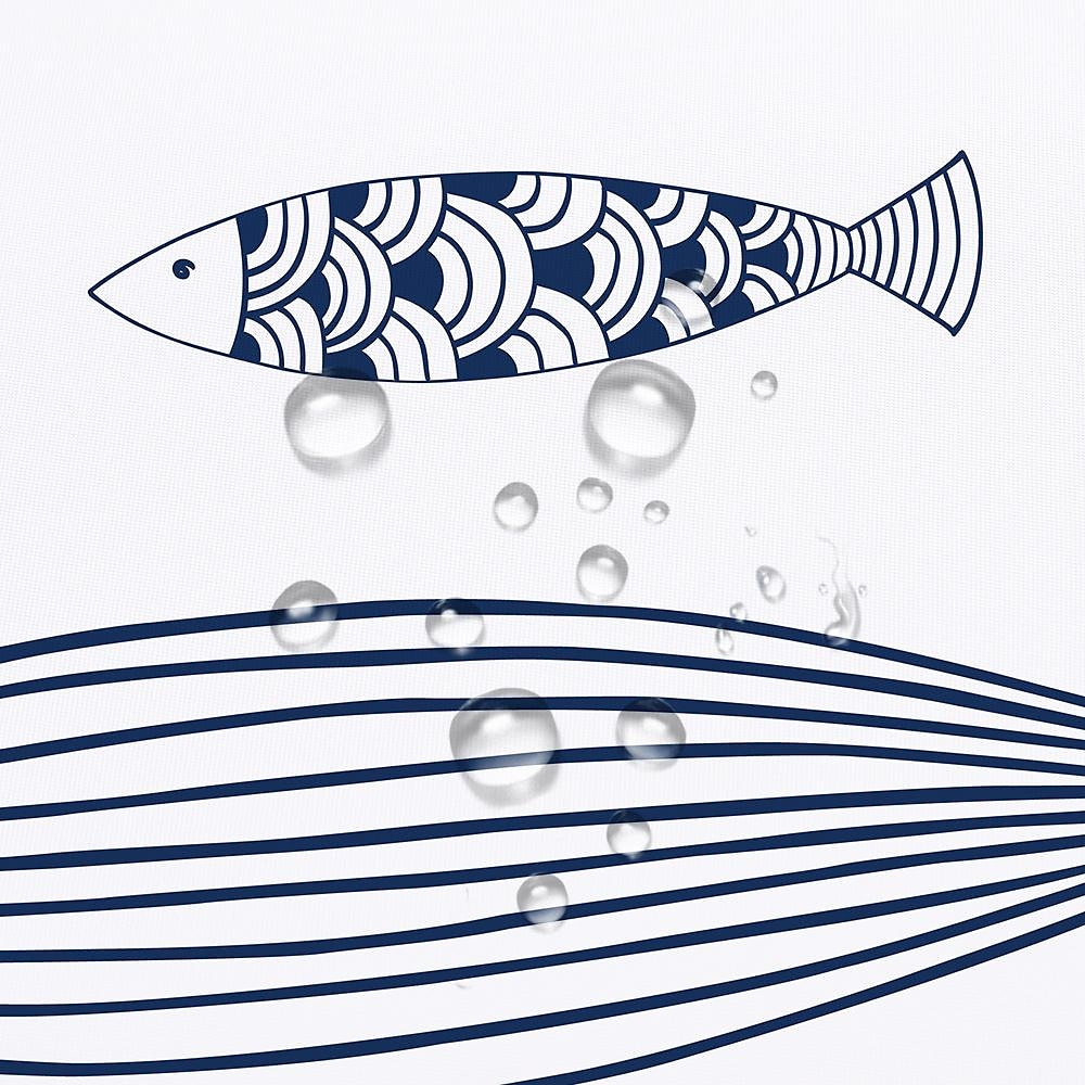 Závěs na sprchu s háčky 180cm*180cm(70"*70") Polyester pratelný voděodolný vzor barevných ryb pro děti abstraktní moderní kreslený vzor 2025 - $28.99 –P2