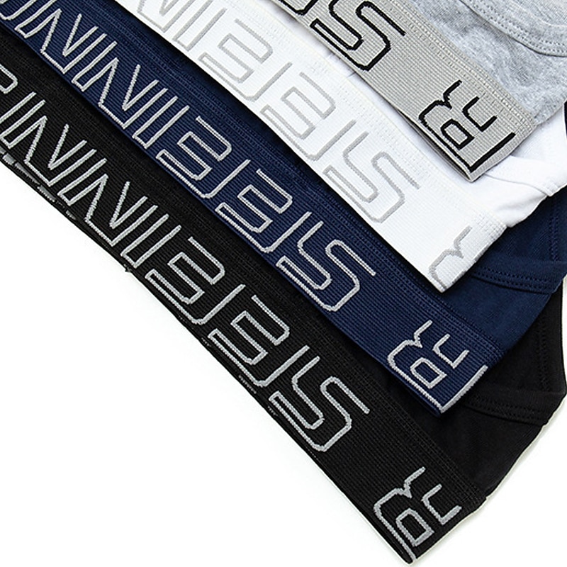 Men's 2packs Briefs Brief Underwear 95% Cotton Washable Comfortable Letter Low Rise Black White 2025 - $18.99 –P6