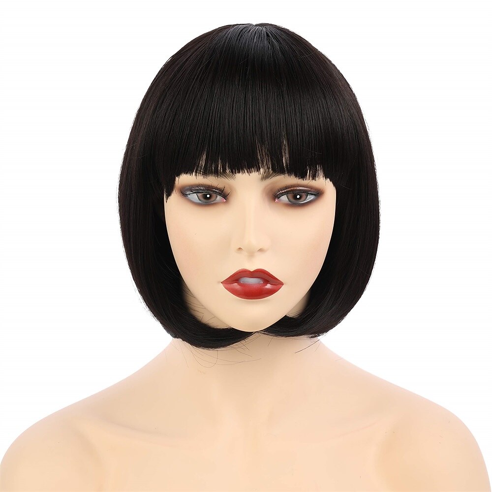 10 parrucche corte e lisce per cosplay flapper, parrucche per Halloween, parrucche per il giorno di San Patrizio del 2025 a $22.99 –P2