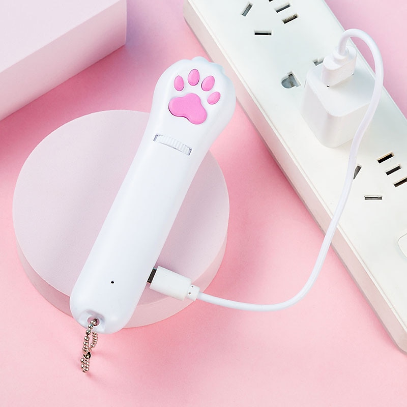 usb nabíjení projekce led hračky pro kočky legrační infračervený ultrafialový paprsek myš rybí kost kočka vzor drápu paprsek škádlení kočičí doplňky 2025 - $17.99 –P10