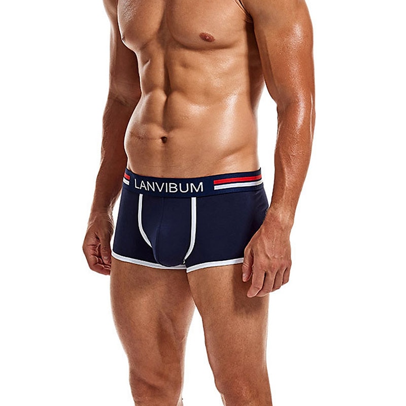 Men's 2 Packs Briefs Polyester Breathable Soft Color Block Mid Waist Black White 2025 - $12.99 –P10
