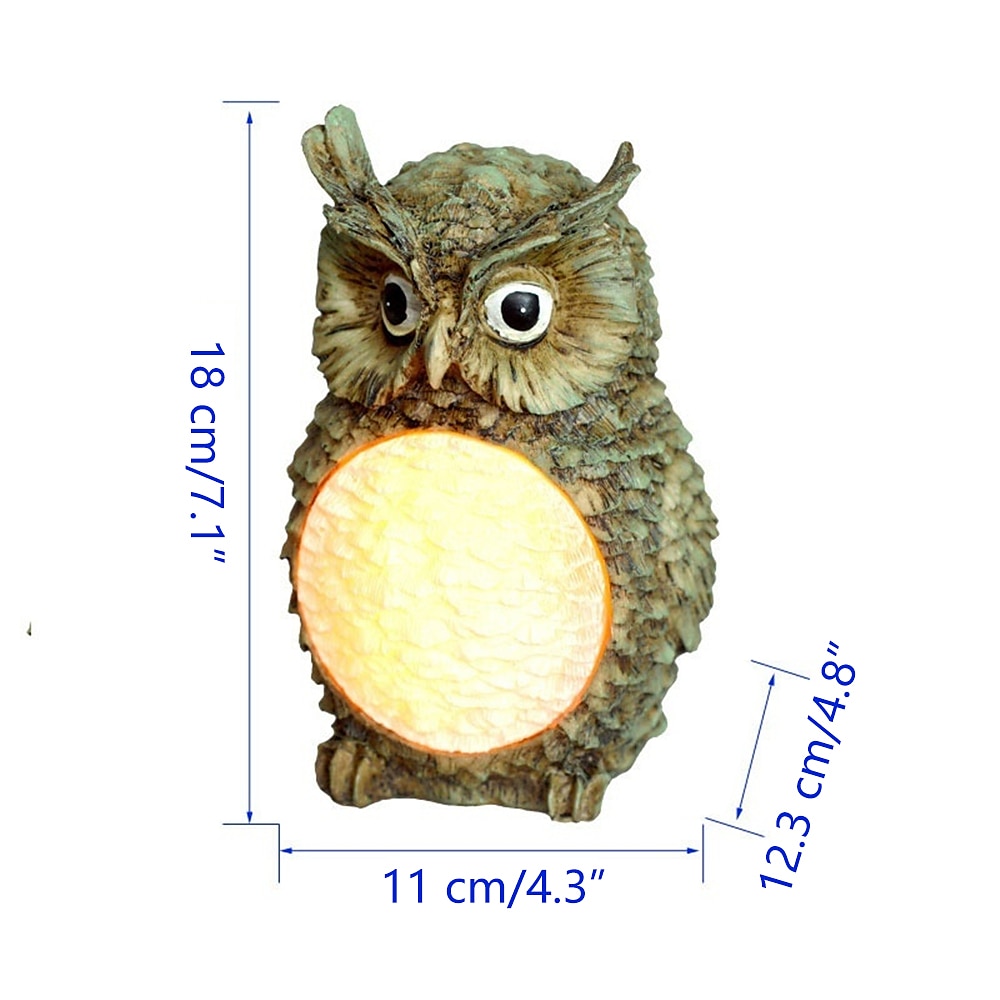hibou solaire lumières décorations de statue de jardin lampe modèle animal extérieur de 2025 ? $23.99 –P2