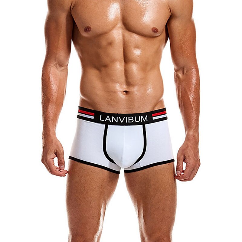 Men's 2 Packs Briefs Polyester Breathable Soft Color Block Mid Waist Black White 2025 - $12.99 –P4