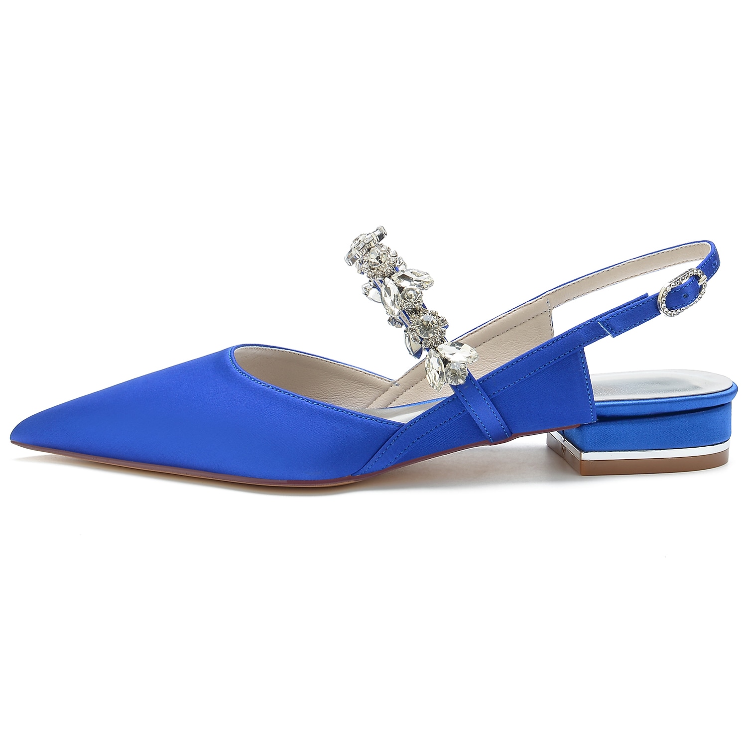 eleganti ballerine da sposa per matrimoni in giardino e in municipio, scarpe da sposa bianche a punta con cinturino in cristallo del 2026 a $69.99 –P4