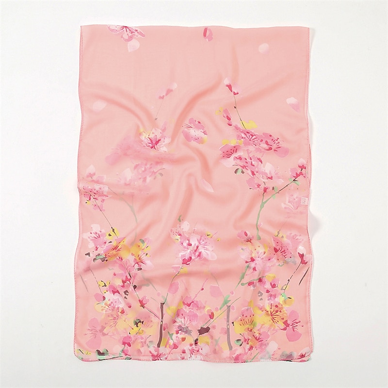 lente zomer mode bloemen dunne stijl chiffon sjaal sjaal lady print zachte vakantie strand-up wrap 150*50 cm 2025 - $12.99 –P4
