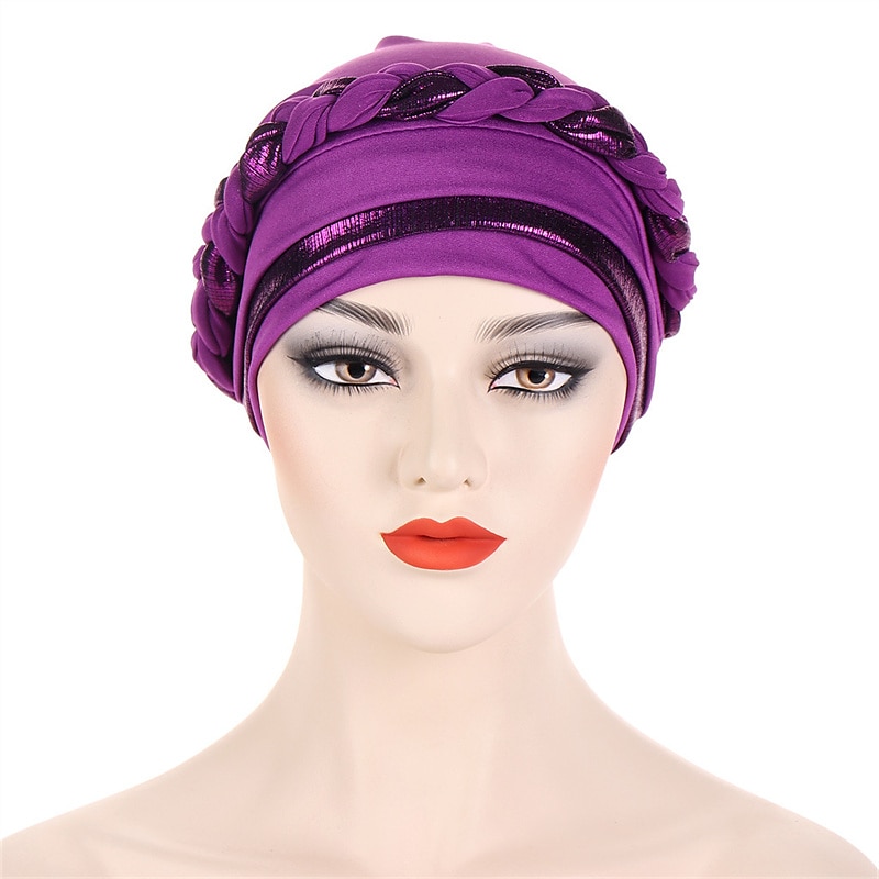 8 farben muslimische frauen innere kappen geflochtene bandanas hijab komfort mode turban hut bunte chemo hüte kopf tragen turbante 2025 - $12.99 –P5