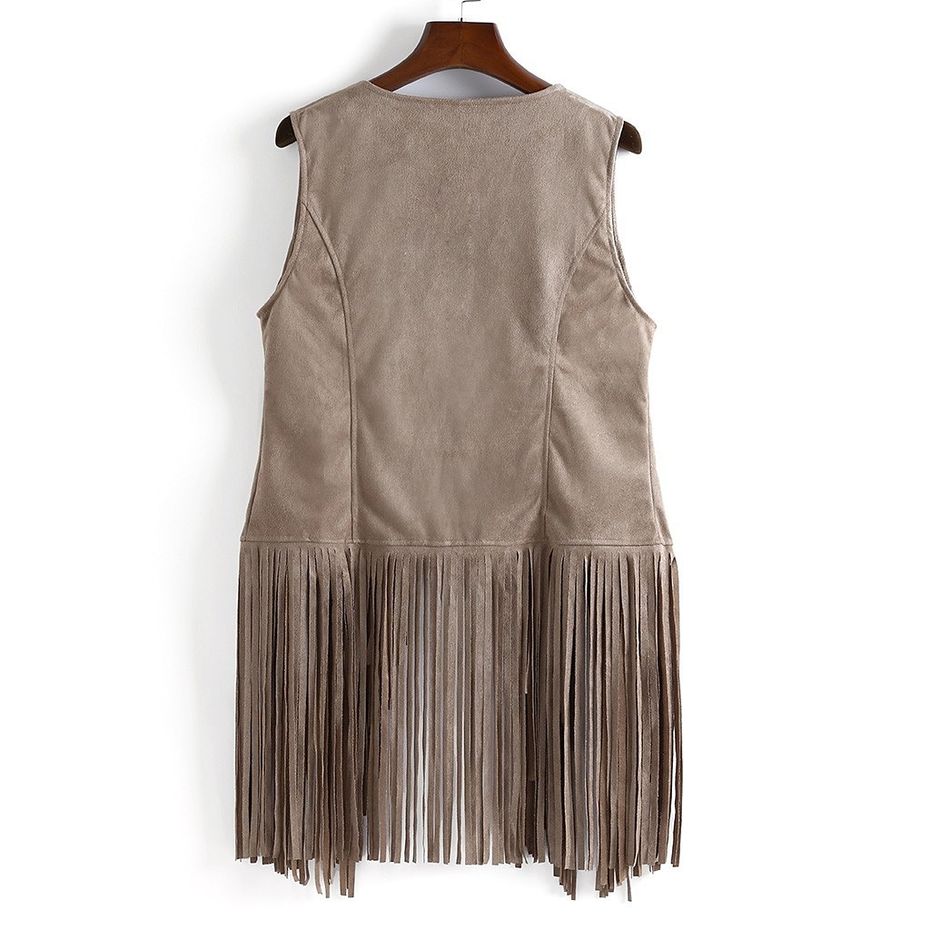 Retro / vintage 1970erne Semsket vest Ermeløs Hippie Dusk Ensfarget Dame Fest / aften Pride-parade Pride måned Voksne Topp 2025 - $22.99 –P19