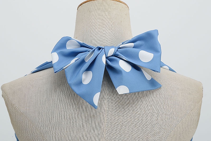 Anni 1950 Retrò Vintage Rockabilly Lunghezza al ginocchio Abito da cocktail Fascia Abito Swing Senza maniche Fiocco Pois Aderente & Svasato All'americana Costume Per donna Carnevale San Valentino del 2026 a $37.99 –P7