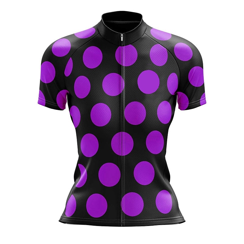 Mulheres Camisa para Ciclismo Geométrica Pontos Manga Curta Moto Camisa / Roupas Para Esporte Blusas com 3 bolsos traseiros Ciclismo de Montanha Ciclismo de Estrada Secagem Rápida Tiras Refletoras de 2026 por $30.99 –P7
