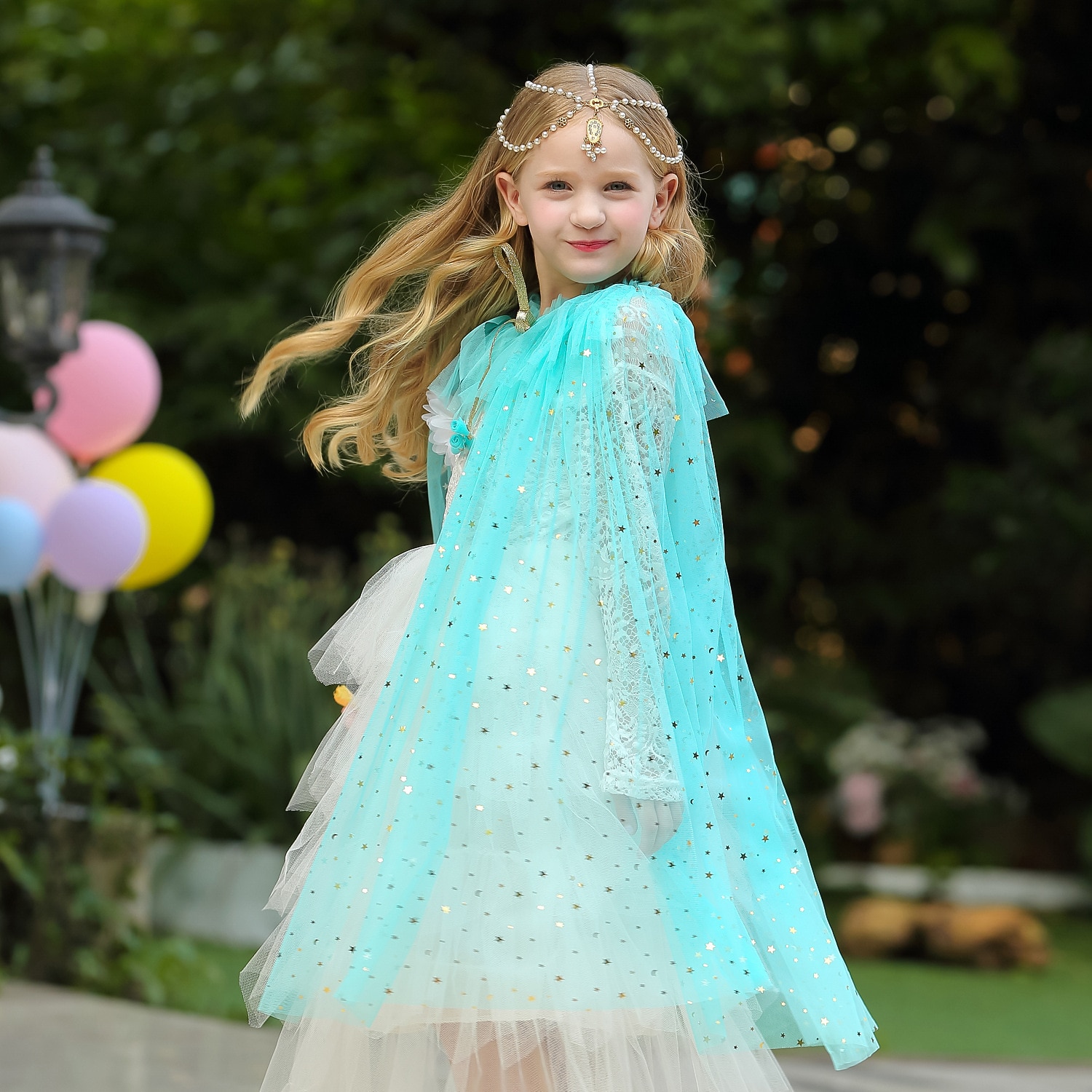 Cape Enfants Fille Paillette Mode Paillettes Utilisation Polyester Manteau Vêtements d'extérieur 3-8 ans Printemps Blanche de 2025 ? $10.49 –P7