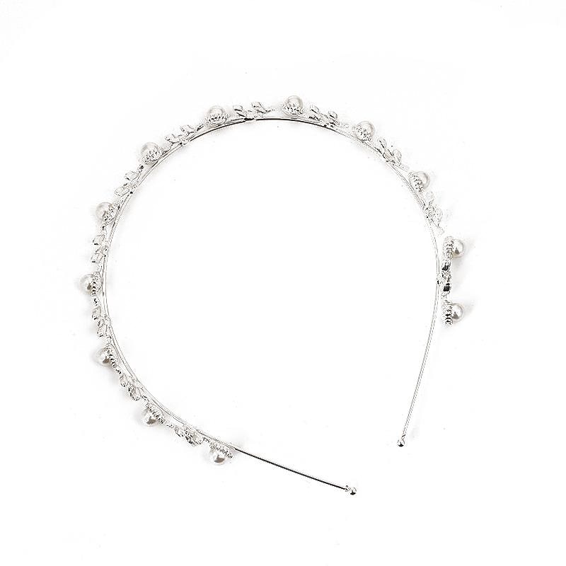 stříbrná svatební čelenka křišťálový diadém pro ženy perlové svatební čelenky pro nevěstu vlasové doplňky pro maturitní narozeninovou oslavu 2026 - $8.99 –P4